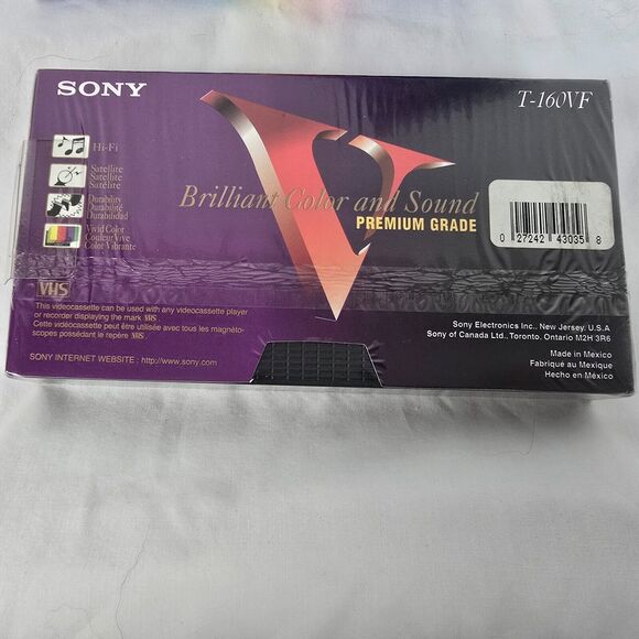 Polaroid Supercolor Plus Blank VHS Tapes T-120 Lot of 7 NEW SEALED + Sony 8Hrs - Picture 4 of 7